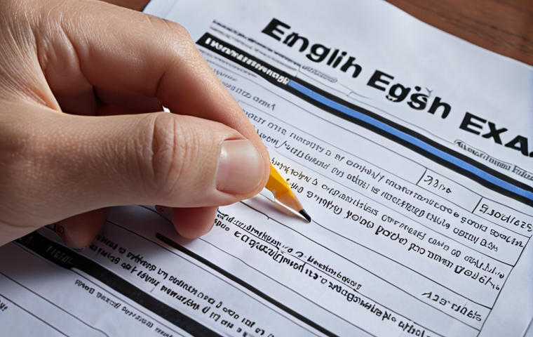 **Choosing the Right Question:** A person taking a business English exam, carefully reviewing the questions and strategically selecting the easiest ones to answer first. Focus on confidence and time management.