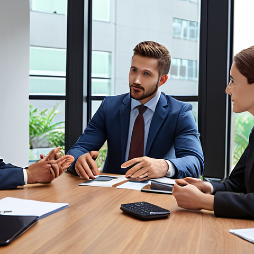 **Business professionals confidently communicating in an international meeting, showcasing diverse cultures and teamwork.**