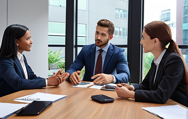 **Business professionals confidently communicating in an international meeting, showcasing diverse cultures and teamwork.**