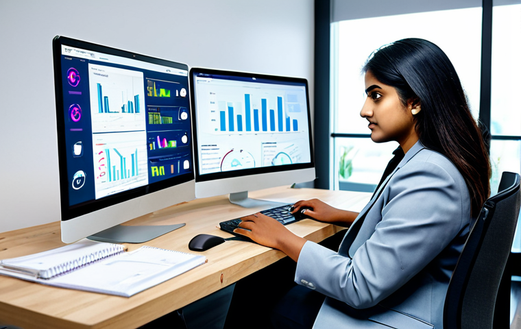 Digital Marketing Professional**

"A young Indian professional woman, fully clothed in a modest business suit, working on a laptop surrounded by digital marketing analytics dashboards. Background is a modern, brightly lit co-working space. Safe for work, appropriate content, professional attire, perfect anatomy, natural proportions, high resolution, family-friendly."

**