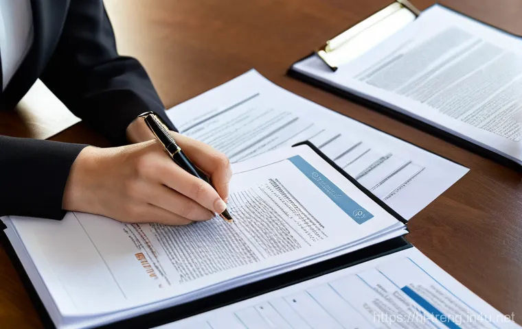 무역영어 필기시험에서 자주 나오는 문제 풀이법 - **Prompt:** A male business professional in his late thirties, wearing a sharp, professional blue co...