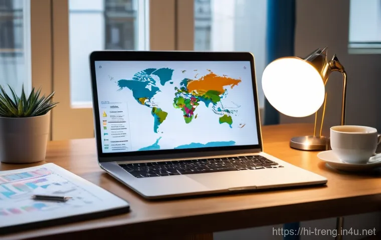 무역영어 실기시험을 위한 실전 연습 사례 - **Prompt:** A diverse, confident female professional in her early 30s stands in a sleek, modern glob...