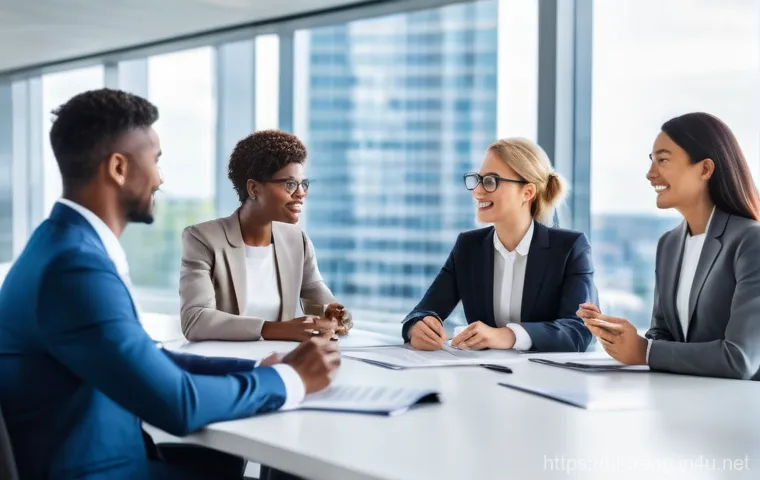 무역영어 학습의 장단점 분석 - **Image Prompt: Global Business Collaboration**
    A diverse group of business professionals from v...