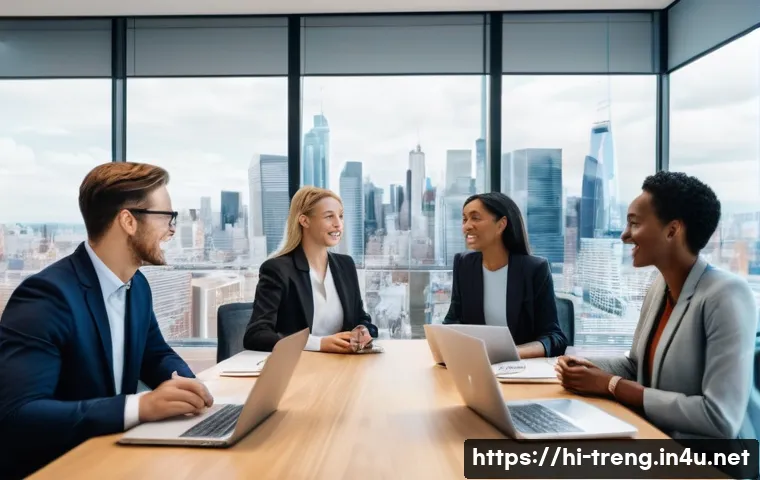 무역영어 학습을 위한 추천 커리큘럼 - **Prompt:** A diverse group of young to middle-aged professionals (male and female, various ethnicit...