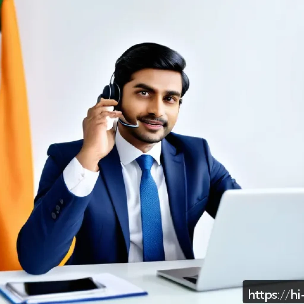 무역영어 자격증의 글로벌 비즈니스 활용 - A professional Indian businessman confidently participating in an international video conference cal...