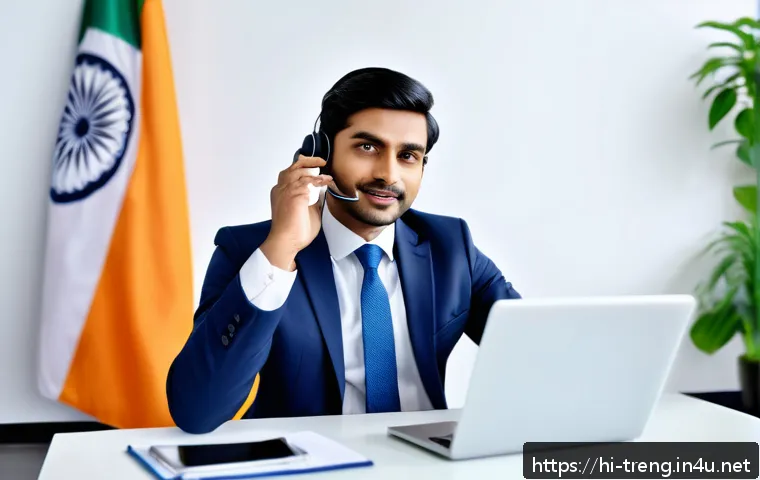 무역영어 자격증의 글로벌 비즈니스 활용 - A professional Indian businessman confidently participating in an international video conference cal...