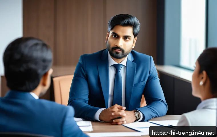 무역영어 자격증이 업무에 미치는 영향 - A professional Indian businessman in formal attire confidently leading a client meeting in a modern ...