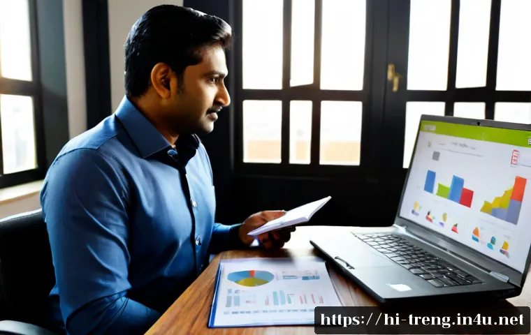 무역영어를 활용한 실전 경험 인터뷰 - Photorealistic business interview in a modern Mumbai export office, confident Indian professional in...